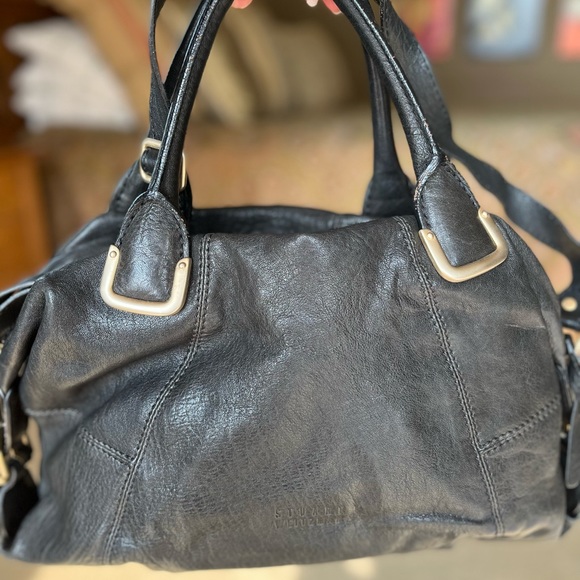 Gorgeous Black Leather Stuart Weitzman Bag - Picture 7 of 8